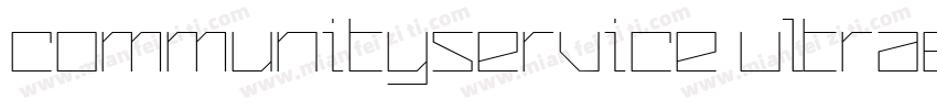 CommunityService UltraBold字体转换